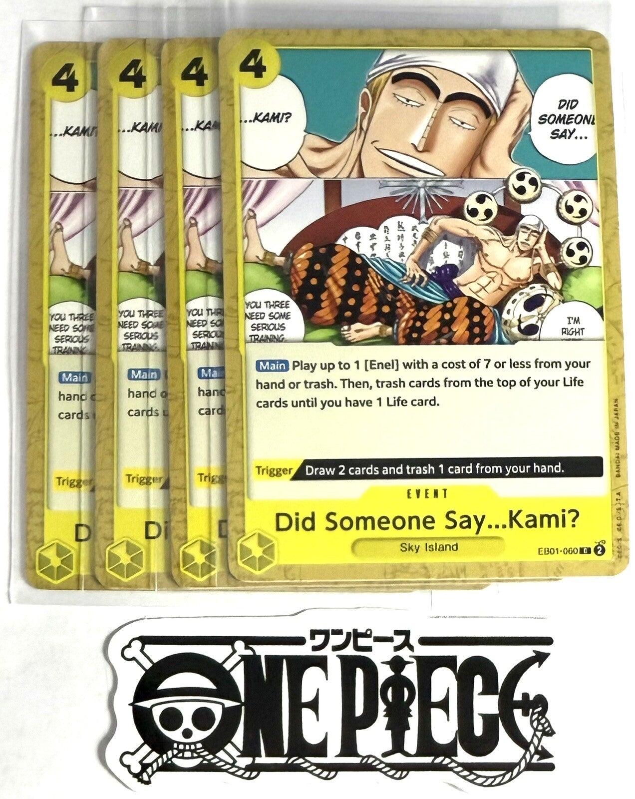 4x One Piece EB01-060 C Did Someone Say...Kami? - ENG - Play Set - Regular- NM/M