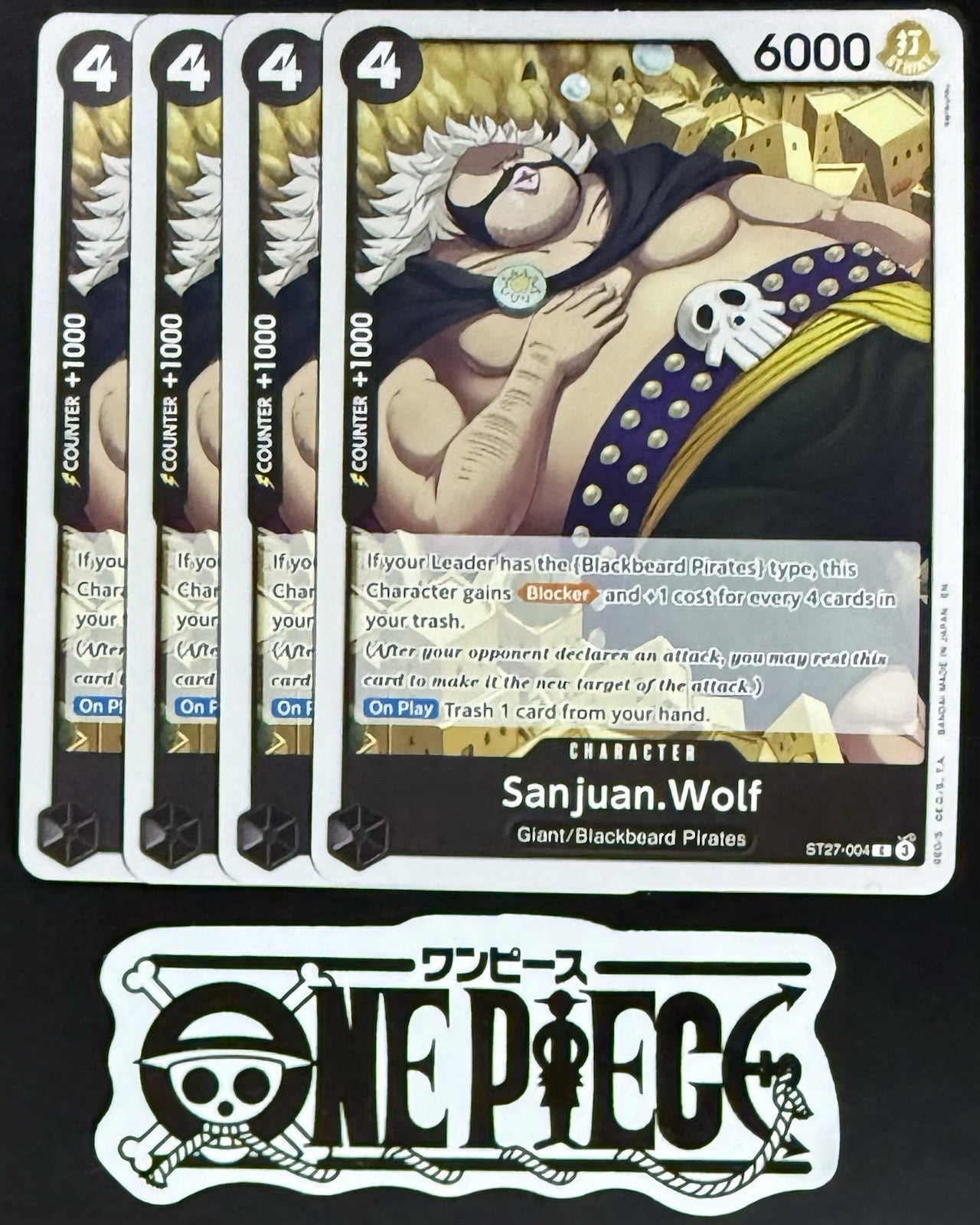 4x One Piece ST27-004 C Sanjuan.Wolf - English - Regular - Playset - TCG - NM/M