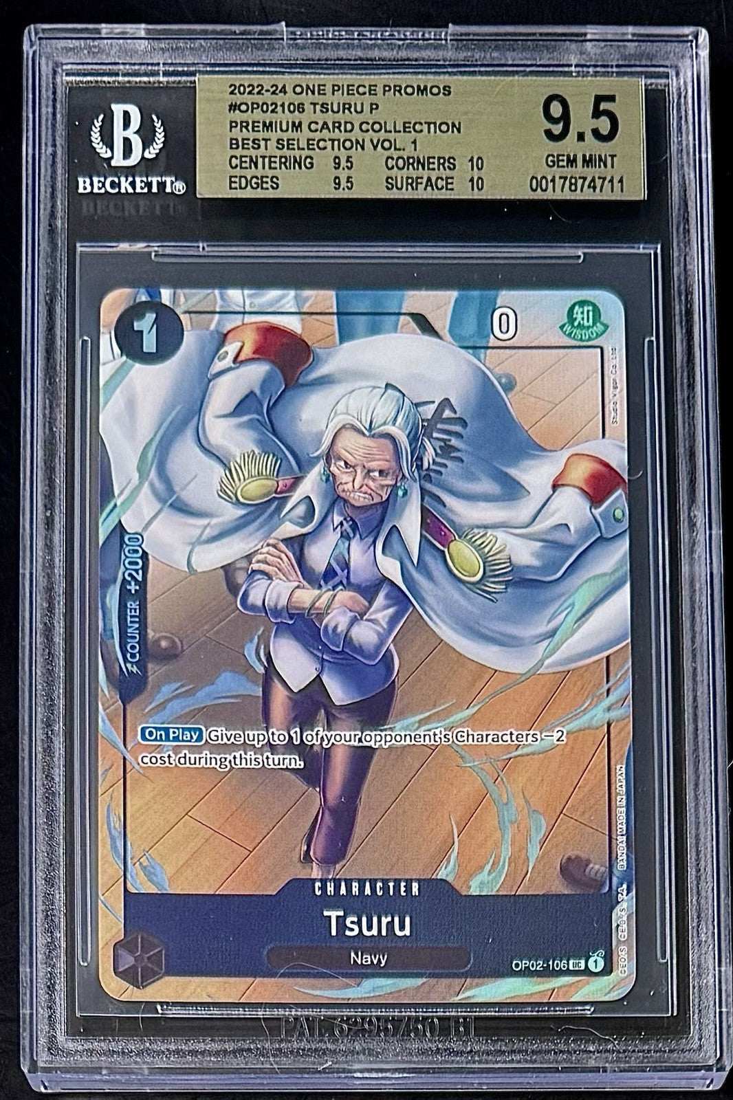 BGS 9.5 One Piece OP02-106 UC - Tsuru - EN - Foil - Best Selection Vol.1