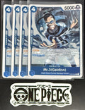 4x One Piece OP02-065 R Mr.3(Galdino) - English - Playset - Foil - TCG - NM/M