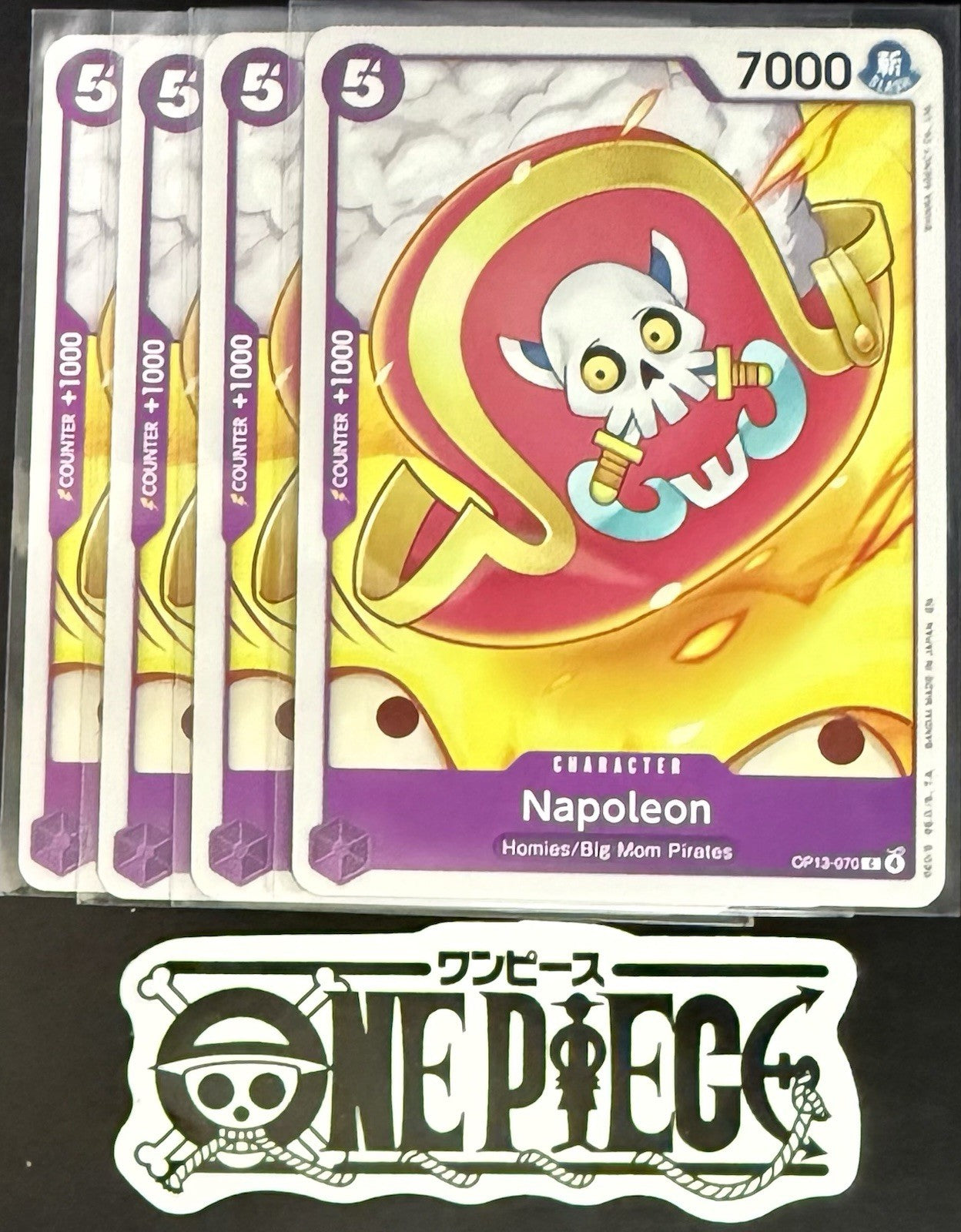 4x One Piece OP13-070 C Napoleon - ENG - Regular - Playset - TCG - NM/M