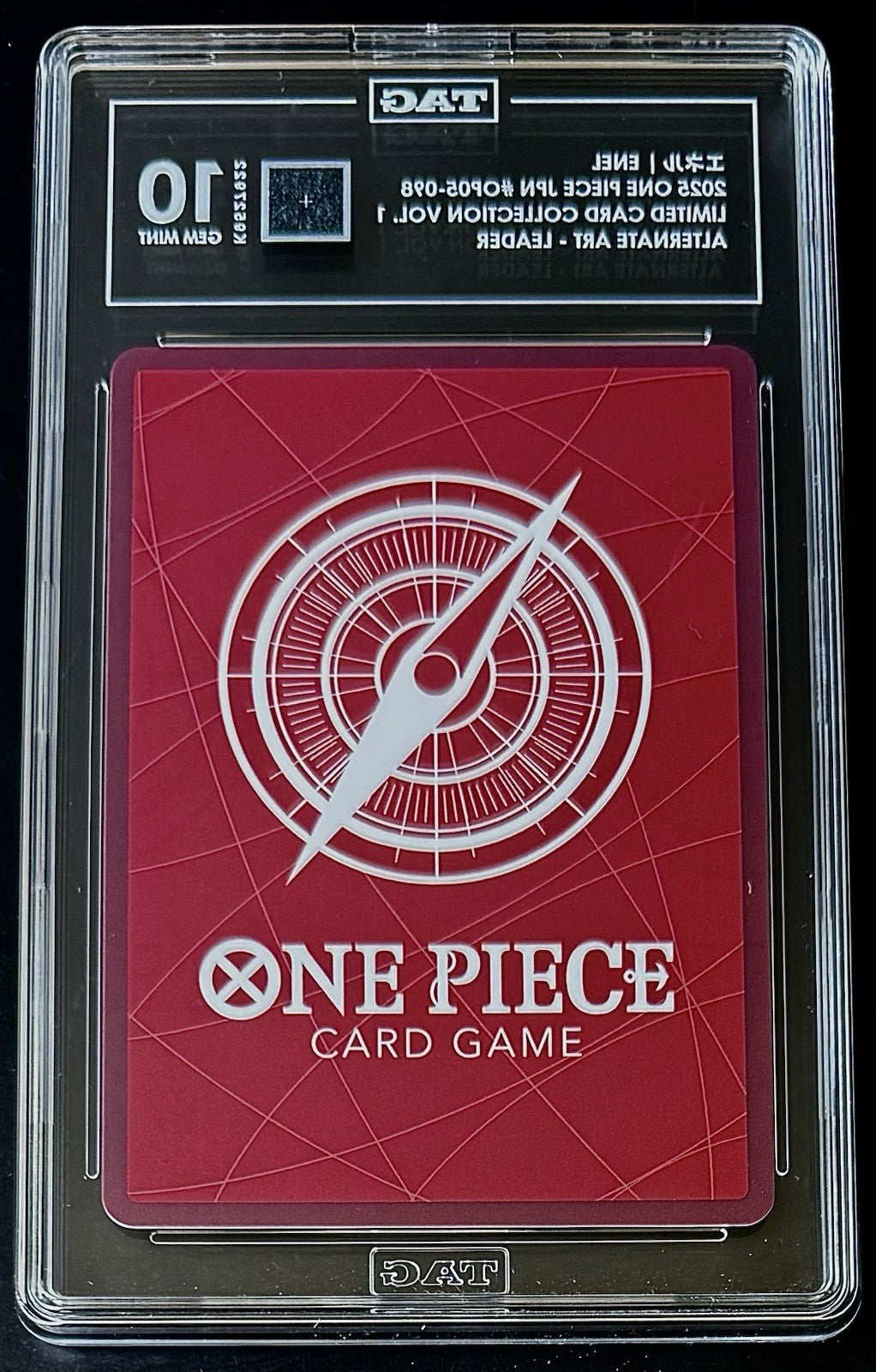 TAG 10 One Piece Base Shop OP05-098 L - Enel - Alt Art - JP - Base Shop Promo