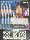 4 x One Piece OP11-040 L - Monkey.D.Luffy - ENG - Regular - TCG - NM/M