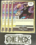 4x One Piece EB01-051 R Finger Pistol - English - Foil - Playset - TCG - NM/M