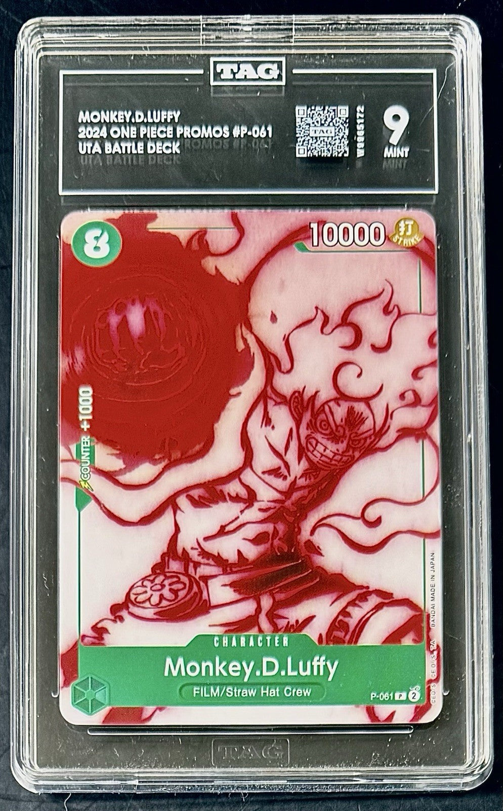 TAG 9 One Piece  P-061 P - Monkey.D.Luffy - Promo - EN - Uta Battle Deck