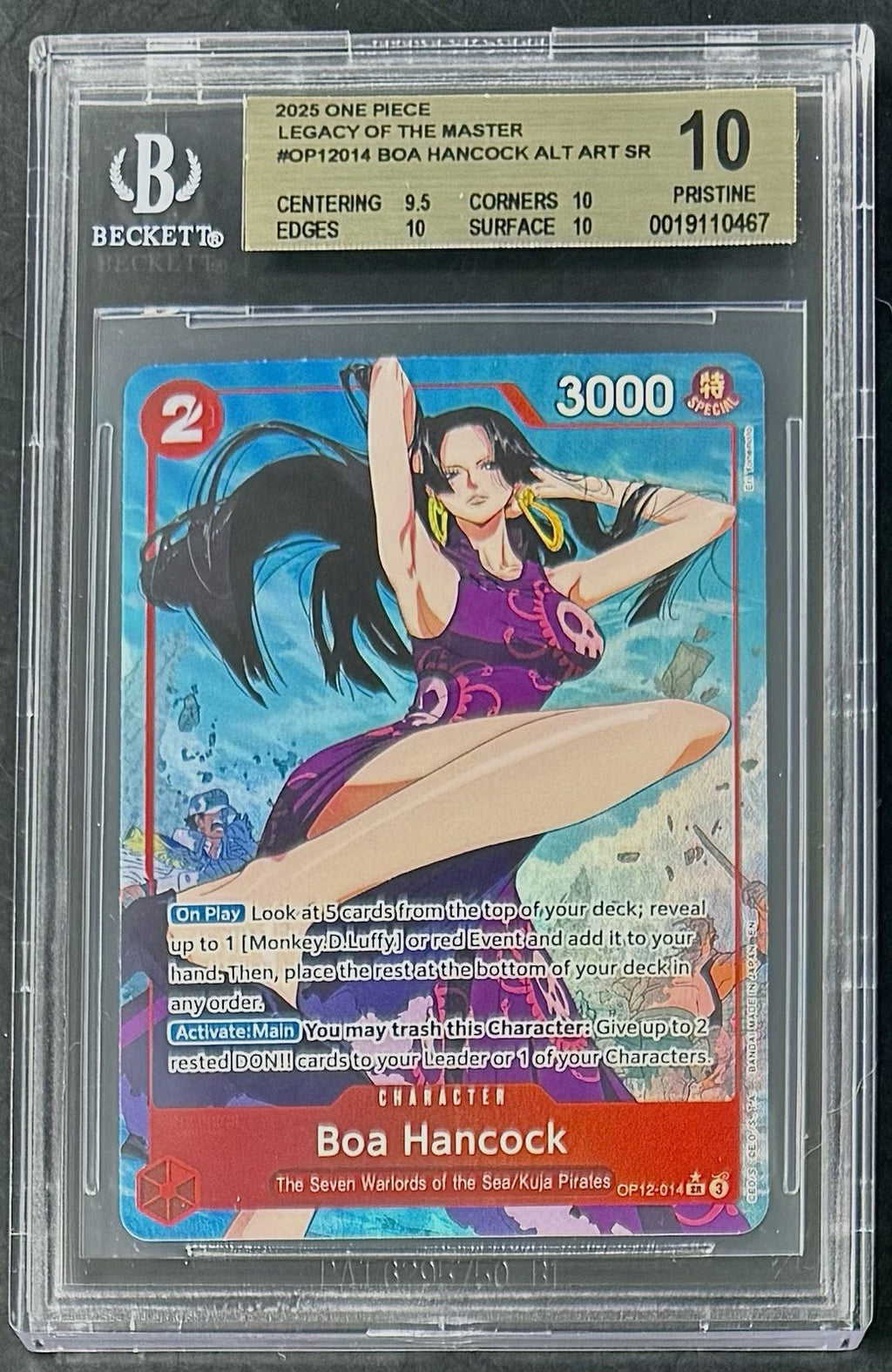 BGS 10 One Piece OP12-014 SR* - Boa Hancock - Alt Art - ENG - Foil - Graded