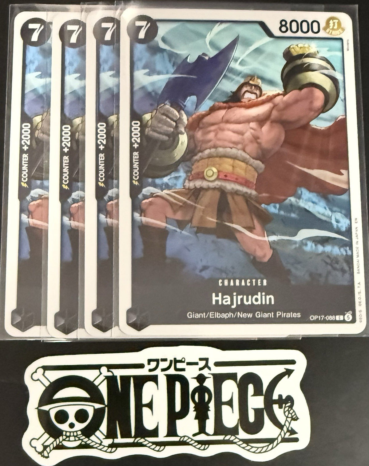 4x One Piece OP17-088 C - Hajrudin - EN - Regular - Play Set - TCG - NM/M