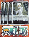 4x One Piece OP07-080 R Kaku - ENG - Foil - Playset - TCG - NM/M