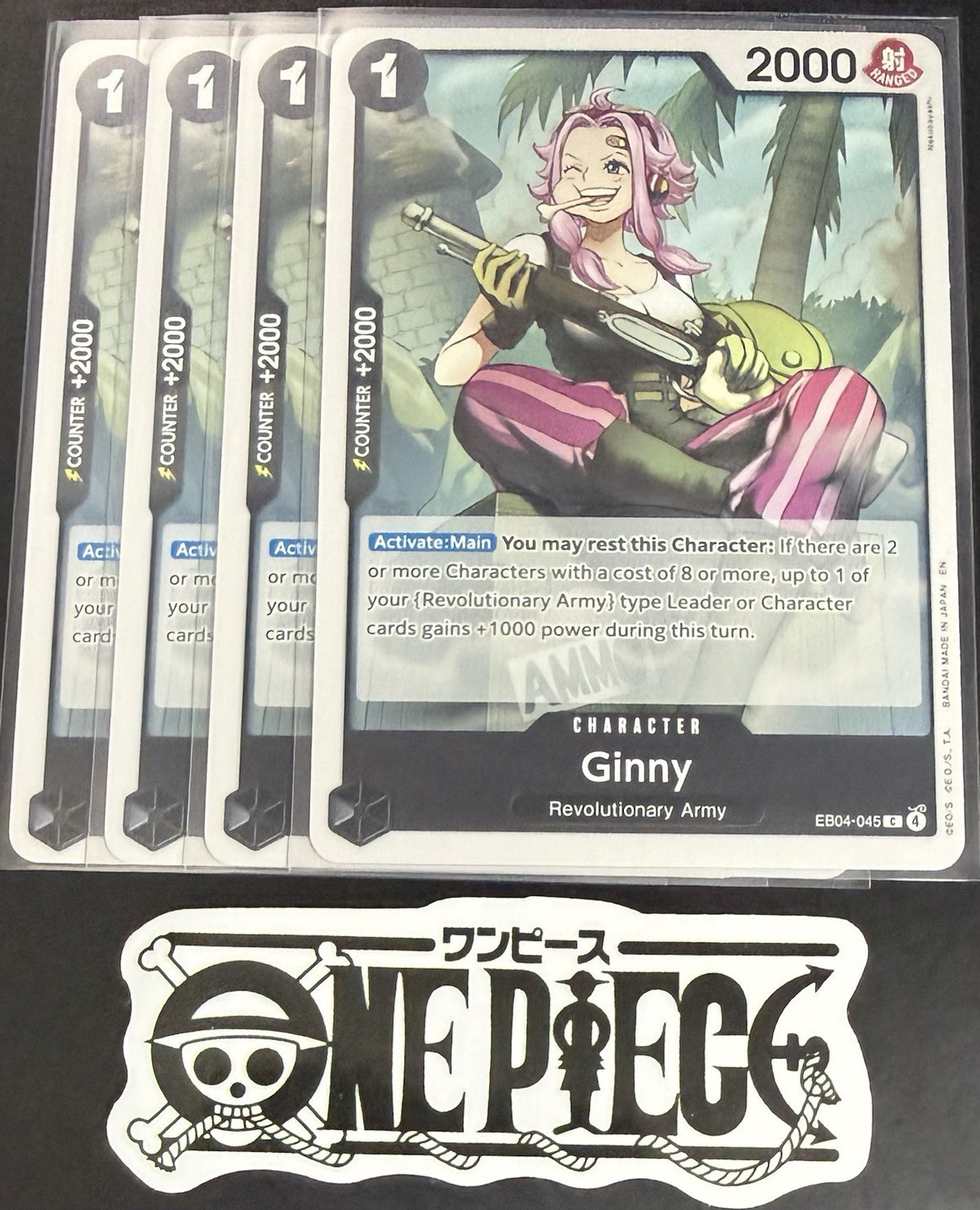 4x One Piece EB04-045 C - Ginny - EN - Regular - Play Set - TCG - NM/M