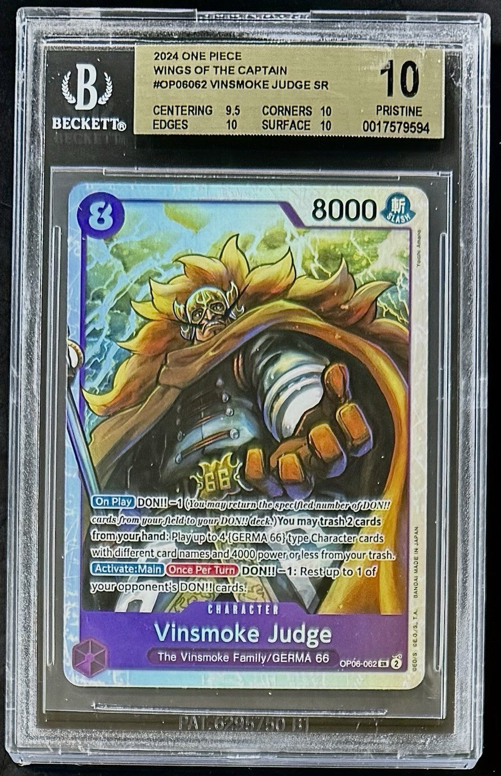 BGS 10 One Piece OP06-062 SR Vinsmoke Judge - English - Wings of the Captain