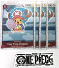 4x One Piece ST01-006 C Tony Tony.Chopper - Flag Foil - English - Playset- NM/M