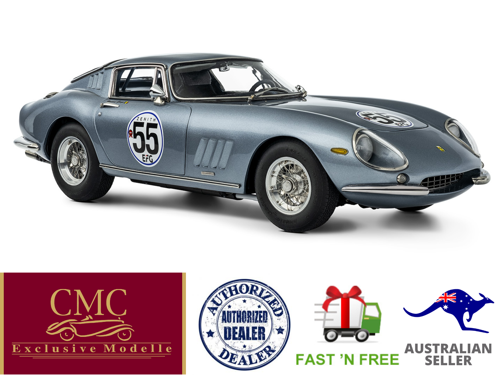 CMC M-212 Ferrari 275 GTB/C, 1966, Chassis 09057 #55, 1:18, LE 1,000