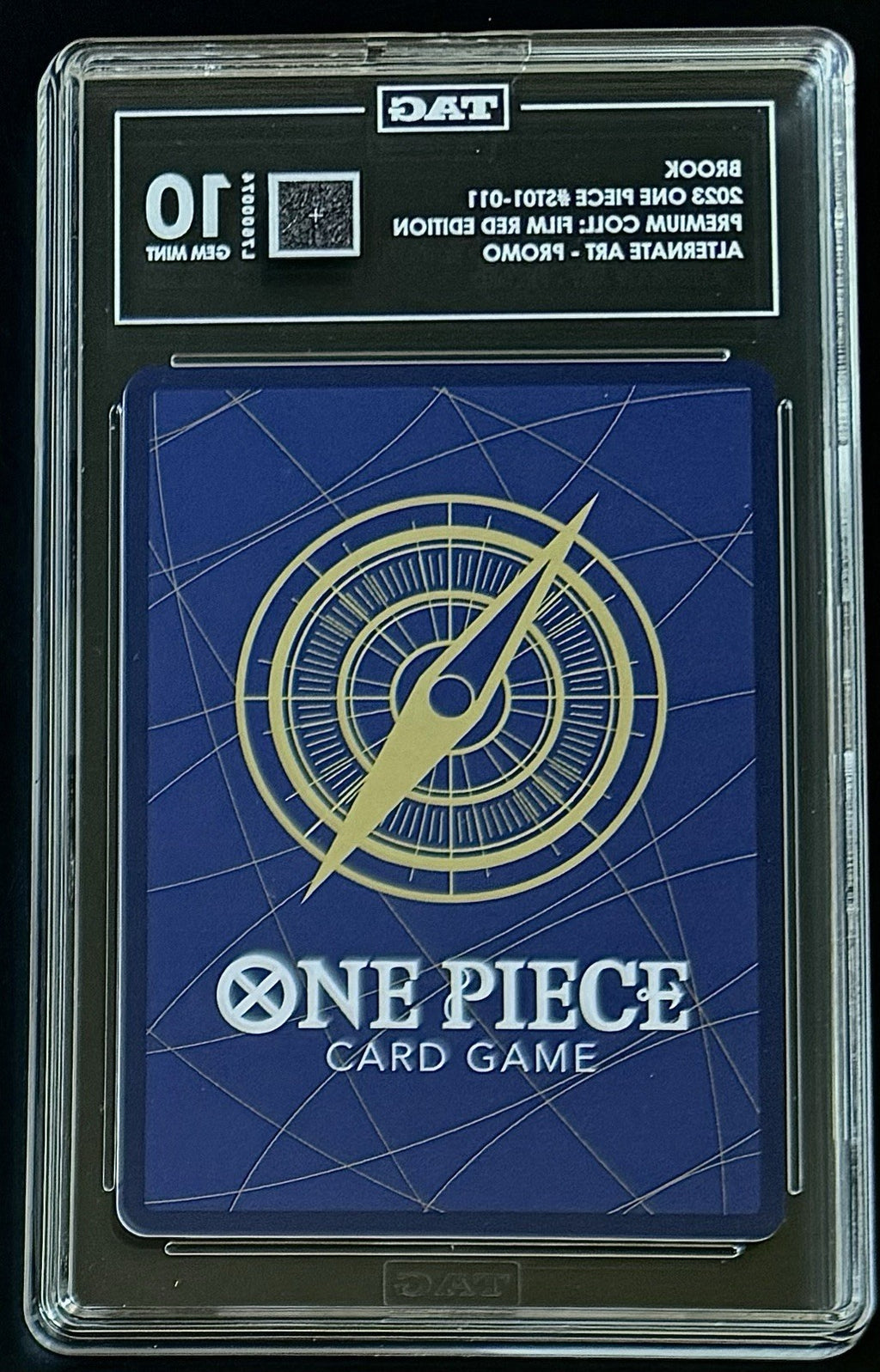 TAG 10 One Piece ST01-011 C Brook - ENG - Foil - Film Red - Graded