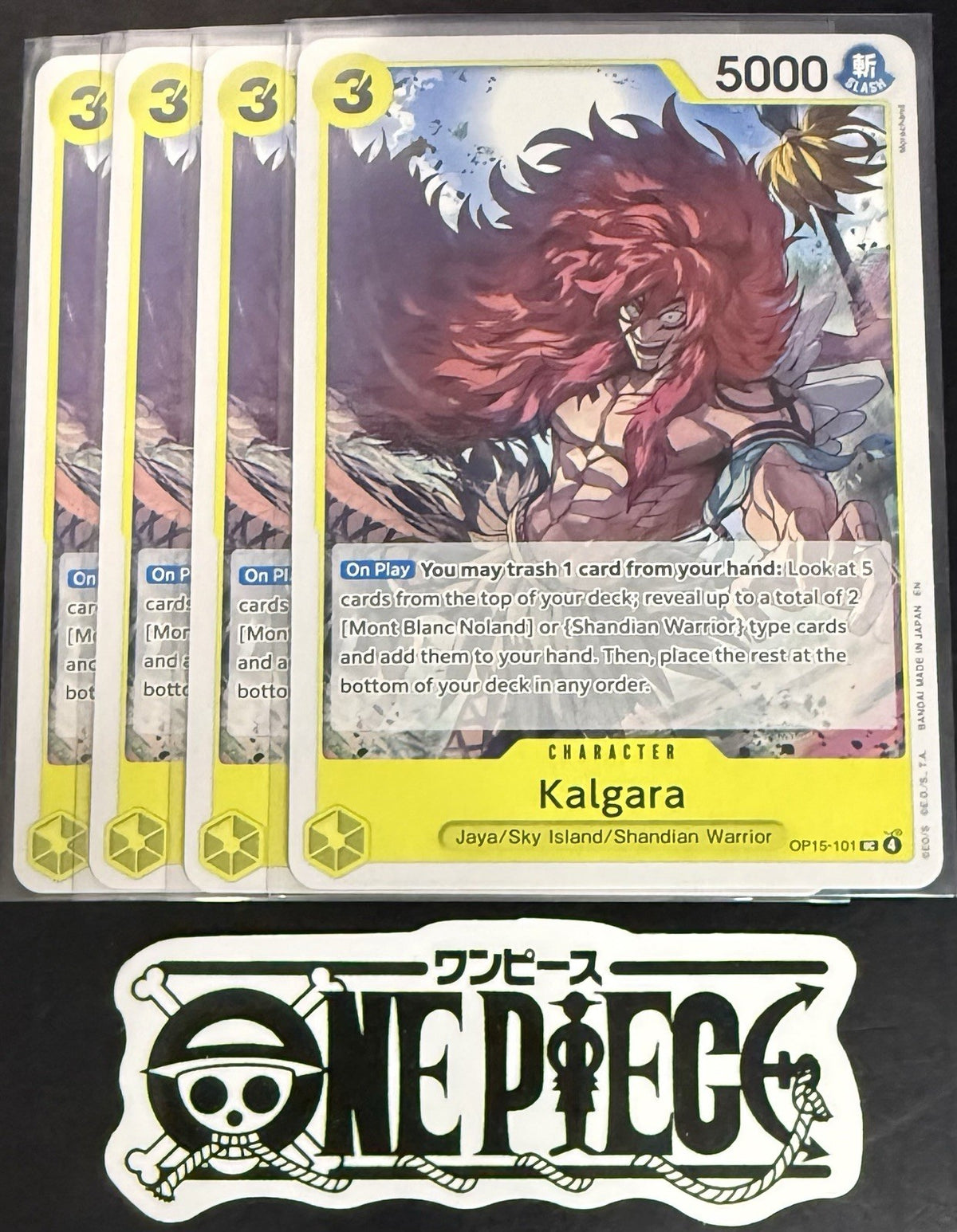 4x One Piece OP15-101 UC - Kalgara - EN - Regular - Play Set - TCG - NM/M