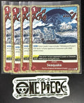 4x One Piece OP02-021 R Seaquake - English - Playset - Foil - TCG - NM/M