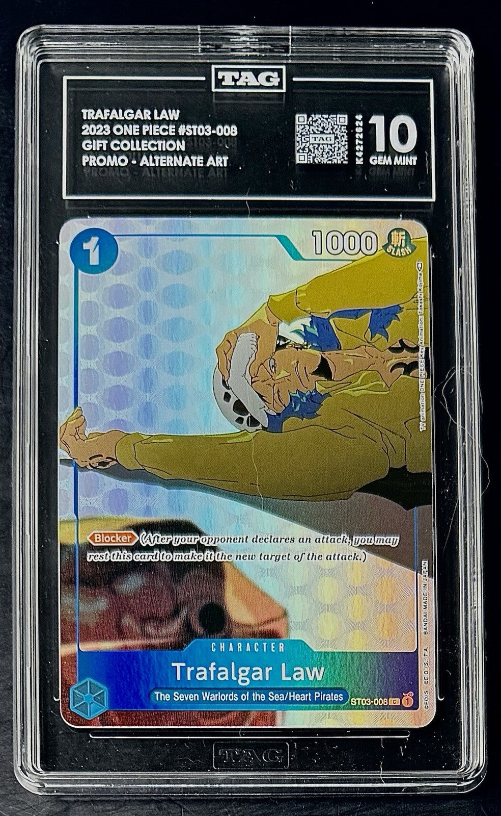 TAG 10 One Piece  ST03-008 C -Trafalgar Law- Alt Art - EN - Gift Collection