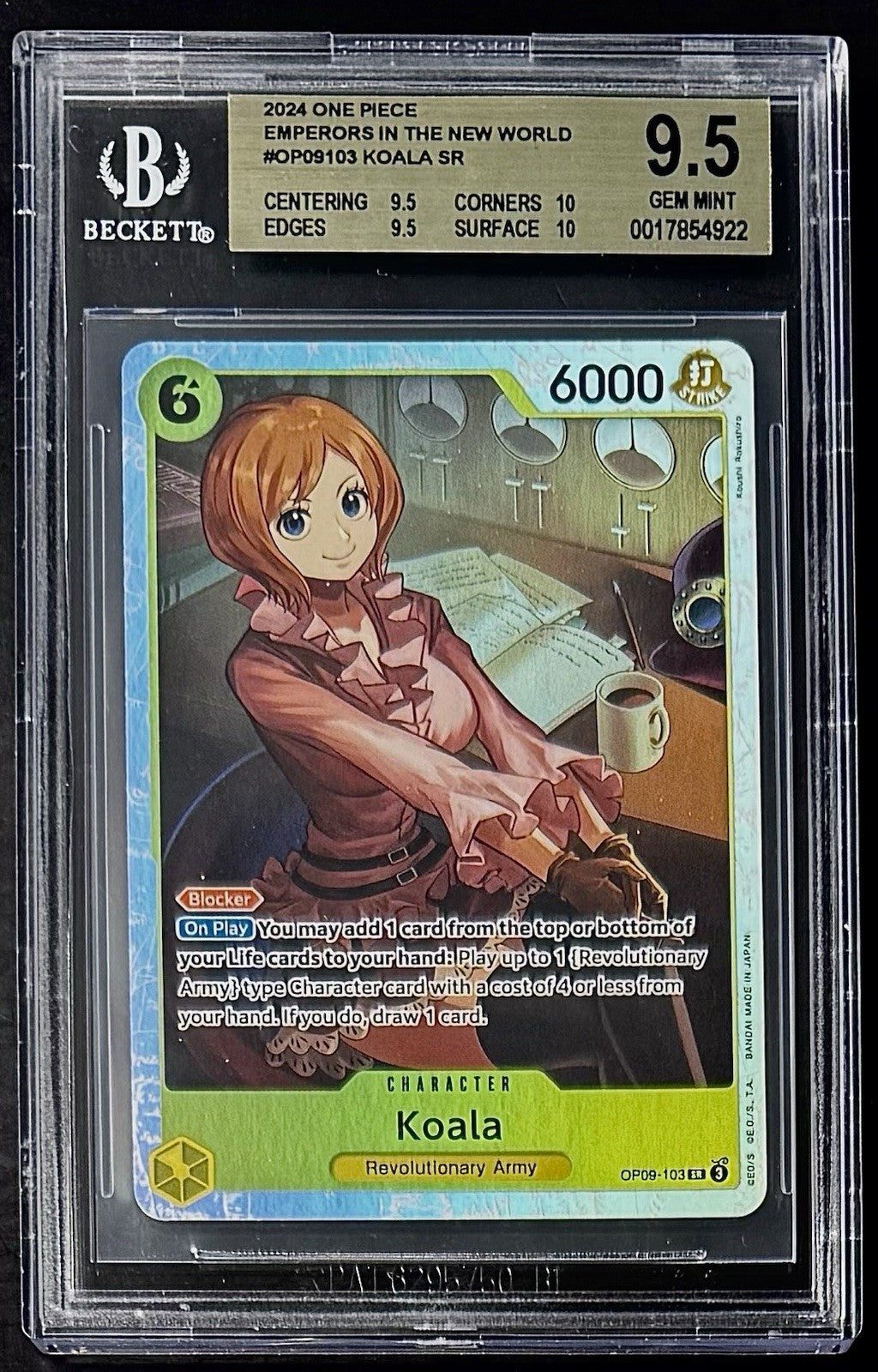 BGS 9.5 One Piece OP09-103 SR - Koala - EN - Emperors in the New World - Foil