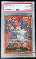 PSA 10 One Piece OP09-001 L - Shanks - EN - Foil - ST23 Red Shanks