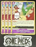 4x One Piece OP04-075 UC Nez-Palm Cannon - English - Regular - Play Set - NM/M