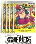 4x One Piece EB01-055 C Charlotte Compote - ENG - Regular - Play Set -TCG - NM/M