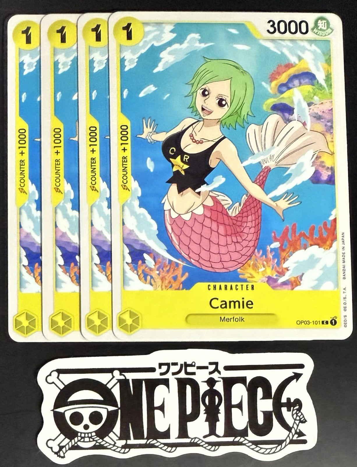 4x One Piece OP03-101 C Camie - English - Regular - Playset - TCG - NM/M