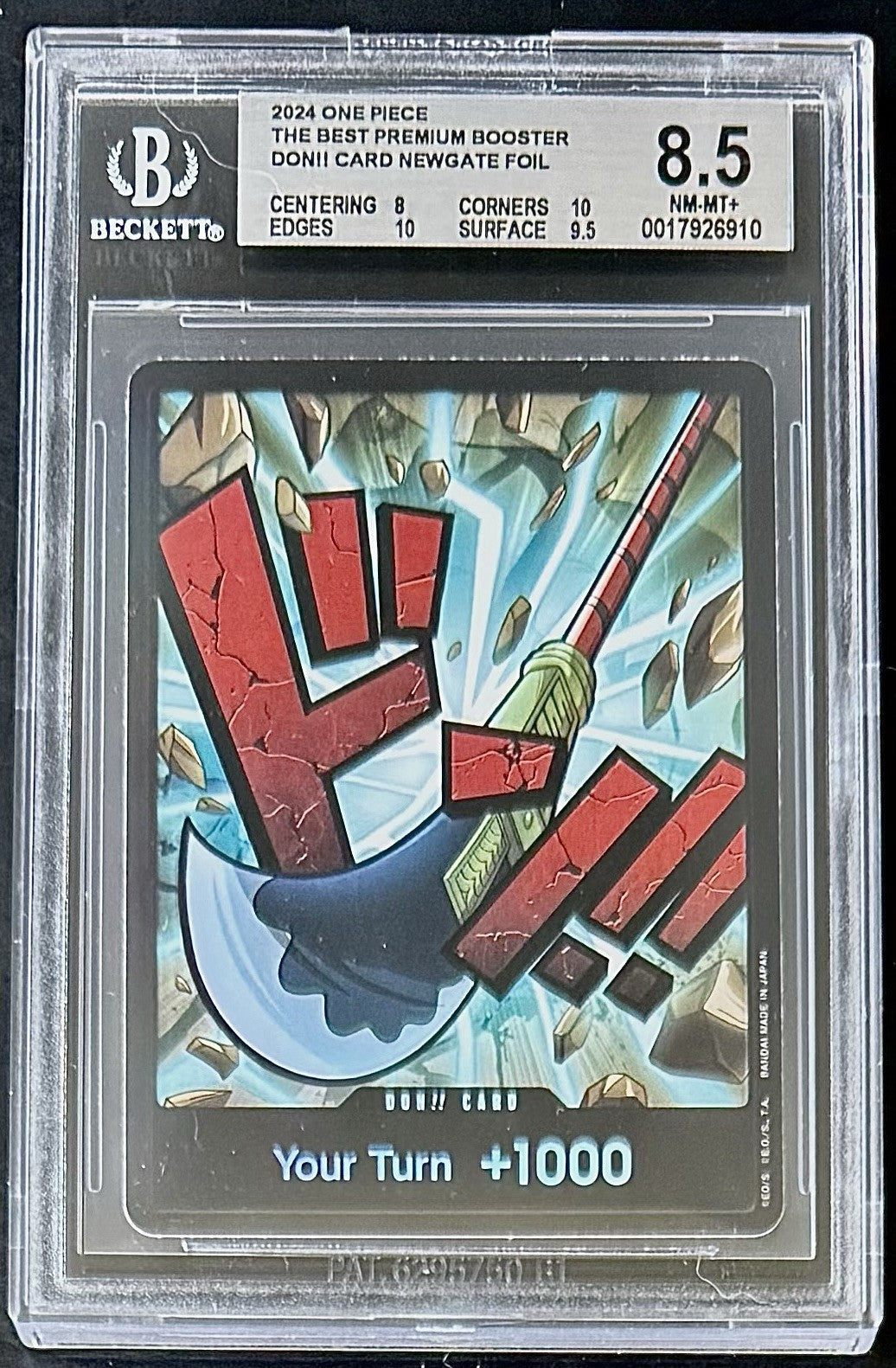 BGS 8.5 One Piece PRB01 Don!! Card Newgate - English - Foil - The Best - Graded