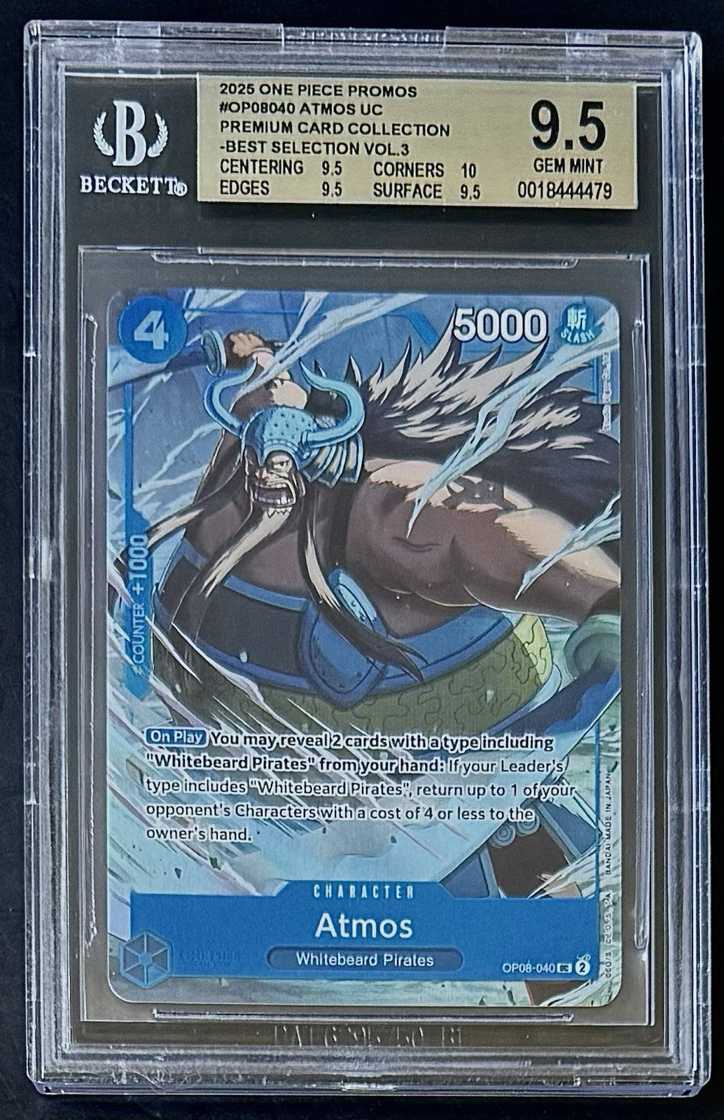 BGS 9.5 One Piece OP08-040 UC - Atmos - EN - Foil - Best Selection Vol.3