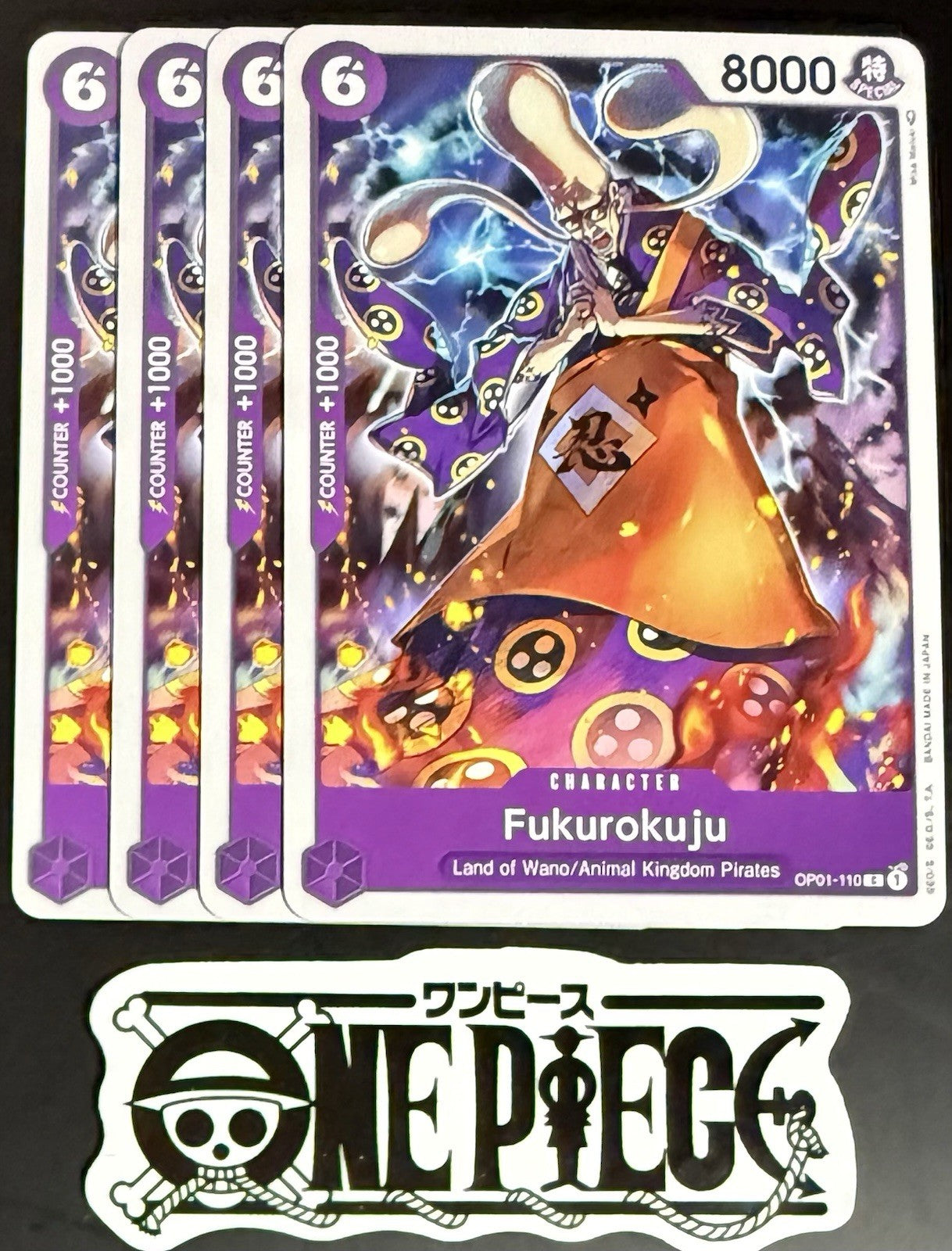 4x One Piece OP01-110 C Fukurokuju - English - Regular - Playset - TCG - NM/M