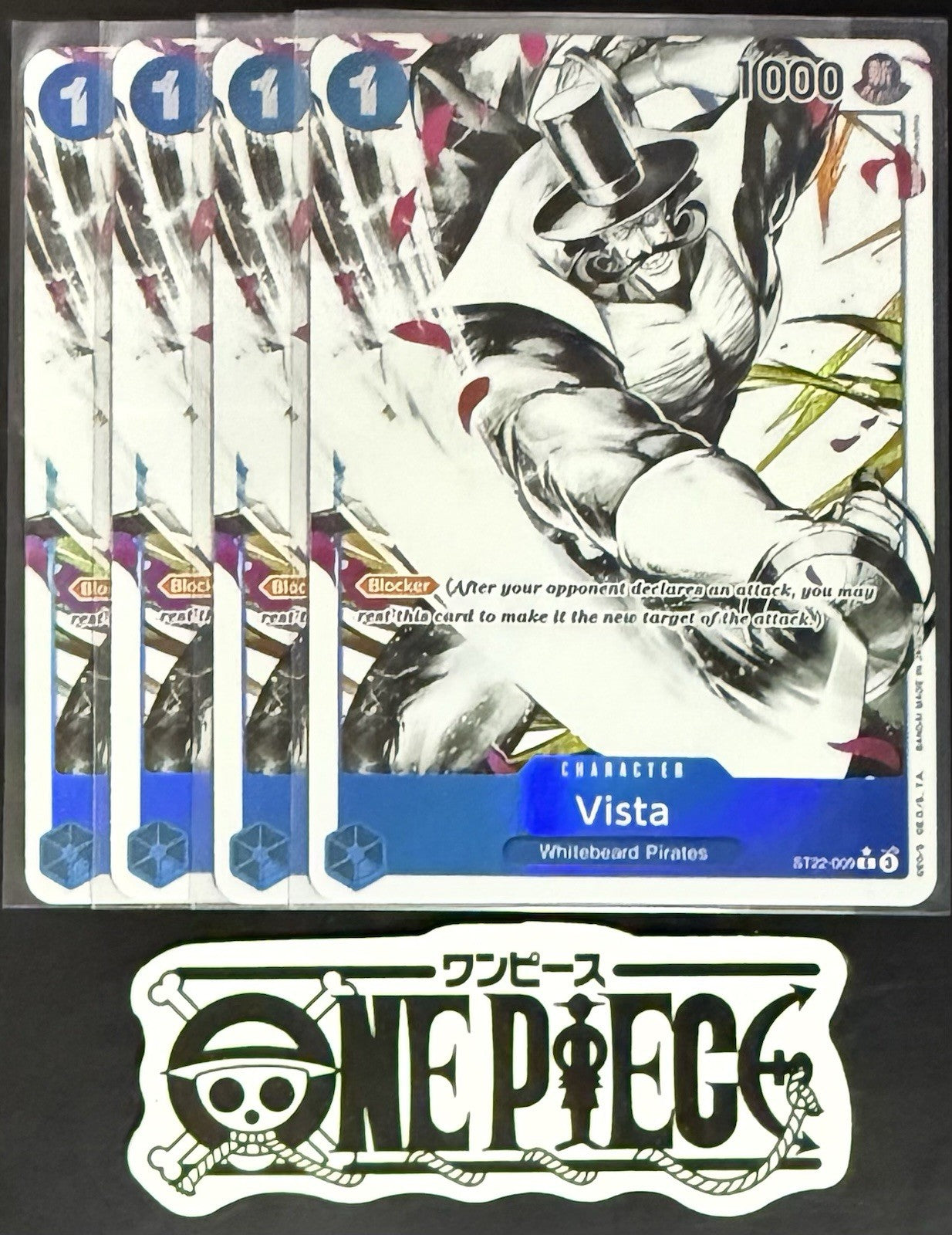 4x One Piece ST22-009 C* Vista Parallel Art - ENG - Foil - Playset - TCG - NM/M