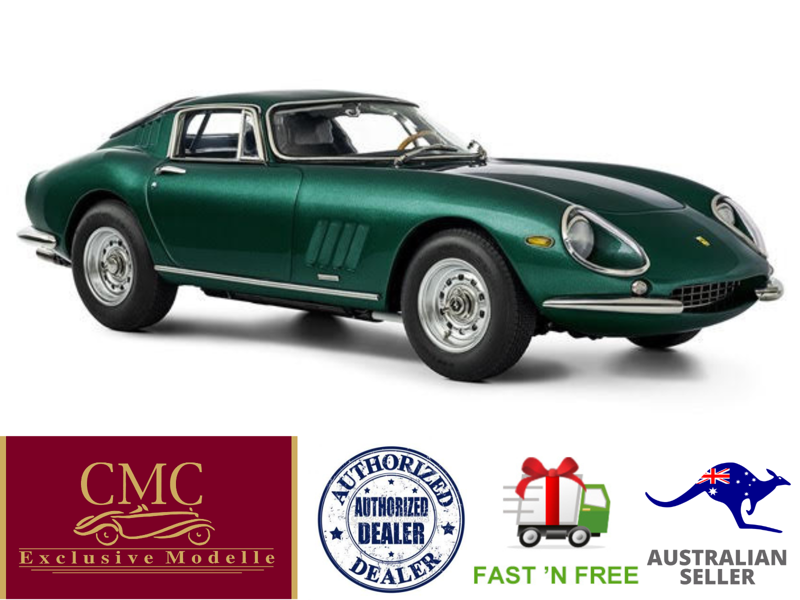 CMC M-238 Ferrari 275 GTB/C, 1966, British Racing Green 1:18, LE 1,000