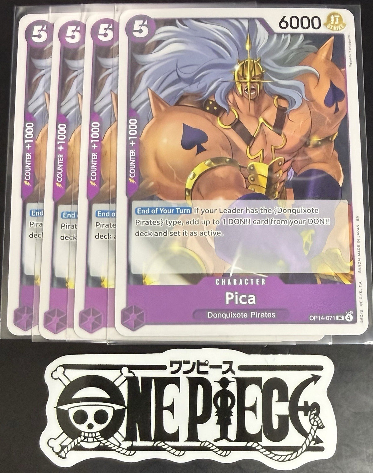 4x One Piece OP14-071 UC - Pica - EN - Regular - Play Set - NM/M