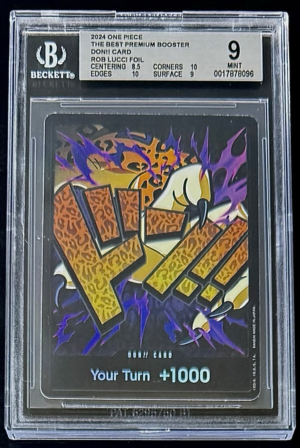 BGS 9 One Piece Don!! Card Rob Lucci - English - Foil - PRB01 - Graded