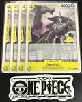 4x One Piece OP15-102 R - Gan.Fall - EN - Regular - Play Set - SD01 - NM/M