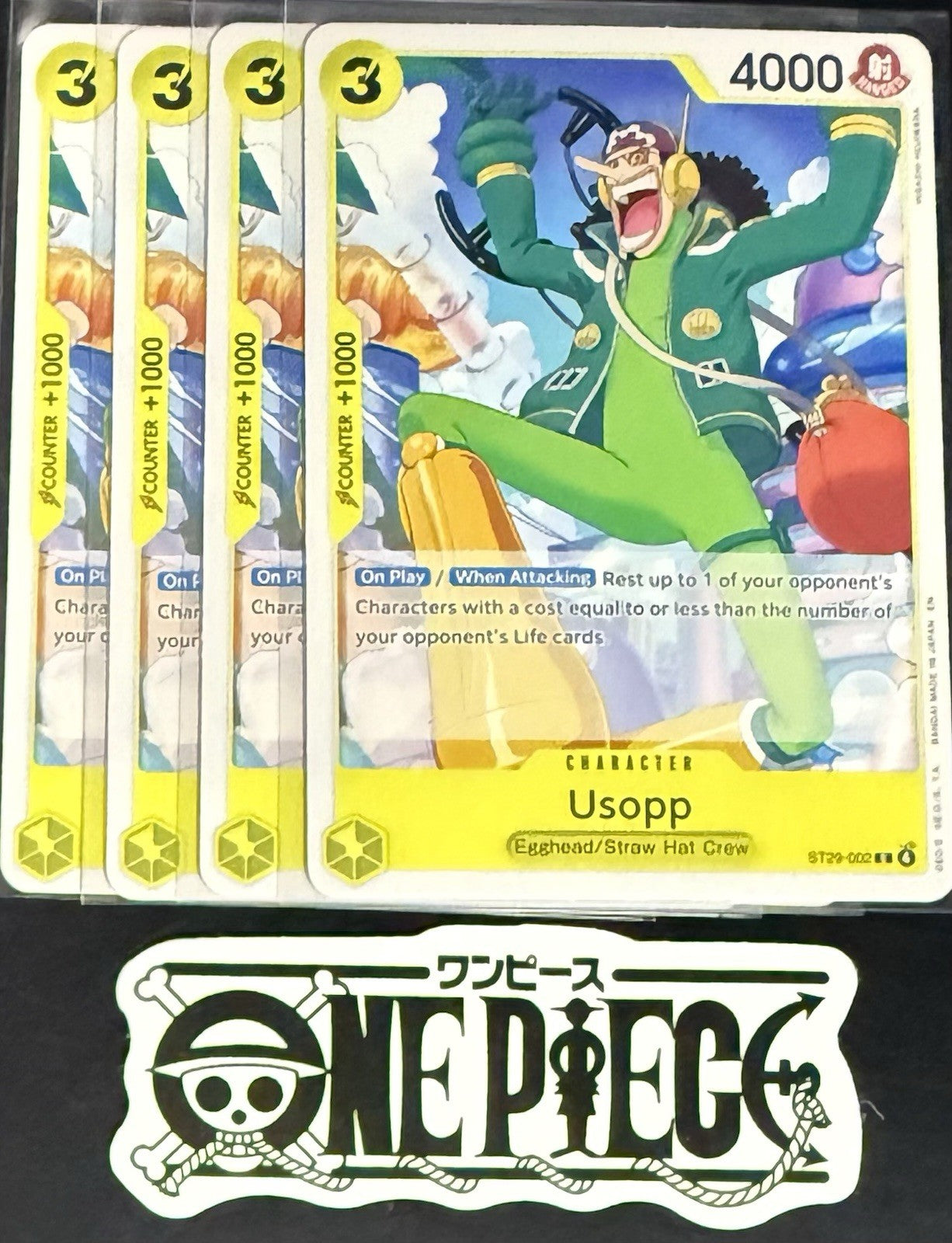 4x One Piece ST29-002 C Usopp - ENG - Regular - Playset - TCG - NM/M