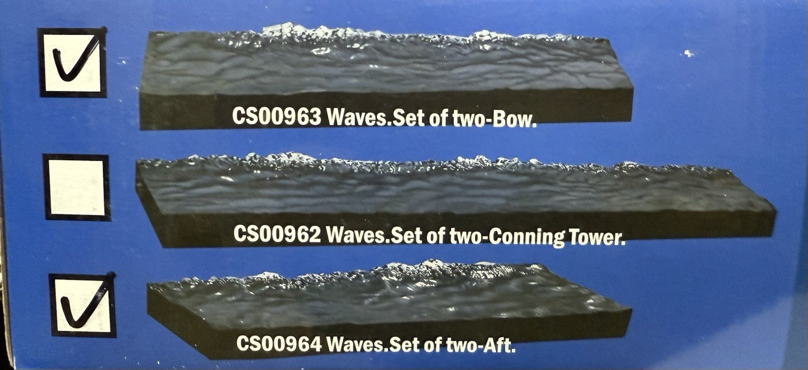 Collectors Showcase U-96 Set of Two Bow Waves CS00963 & CS00964 MIB