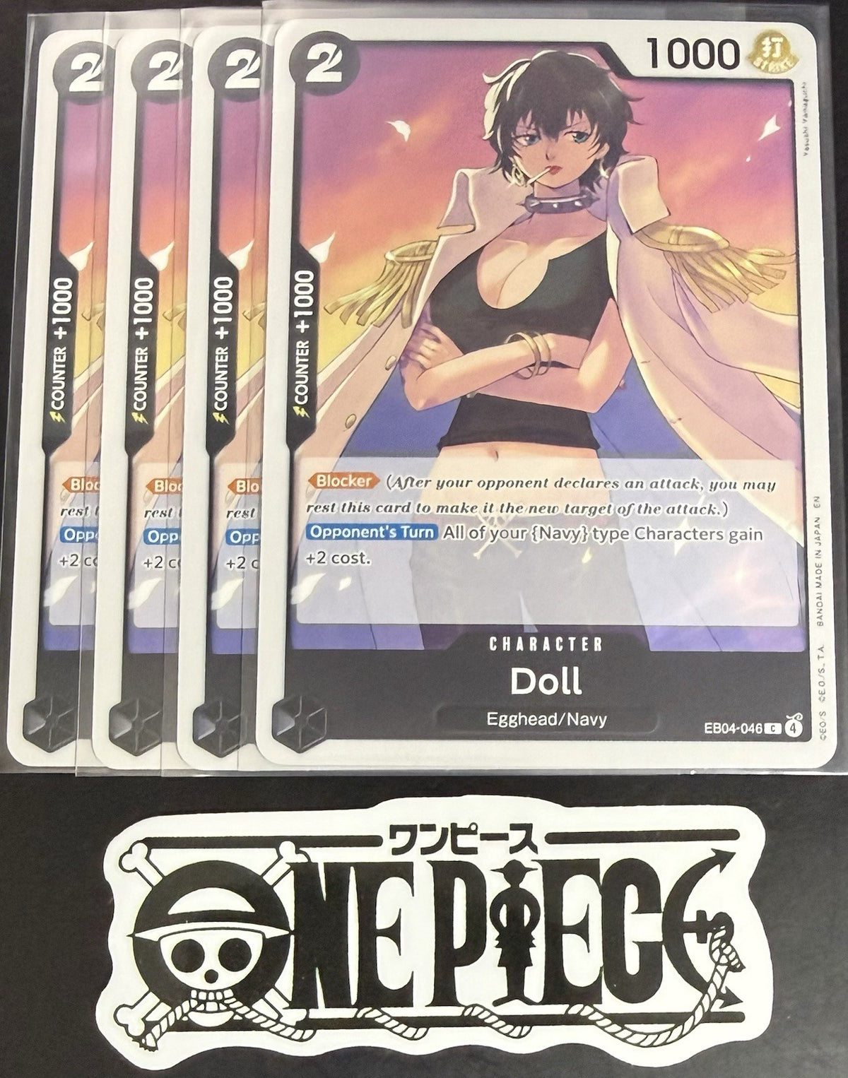 4x One Piece EB04-046 C - Doll - EN - Regular - Play Set - TCG - NM/M