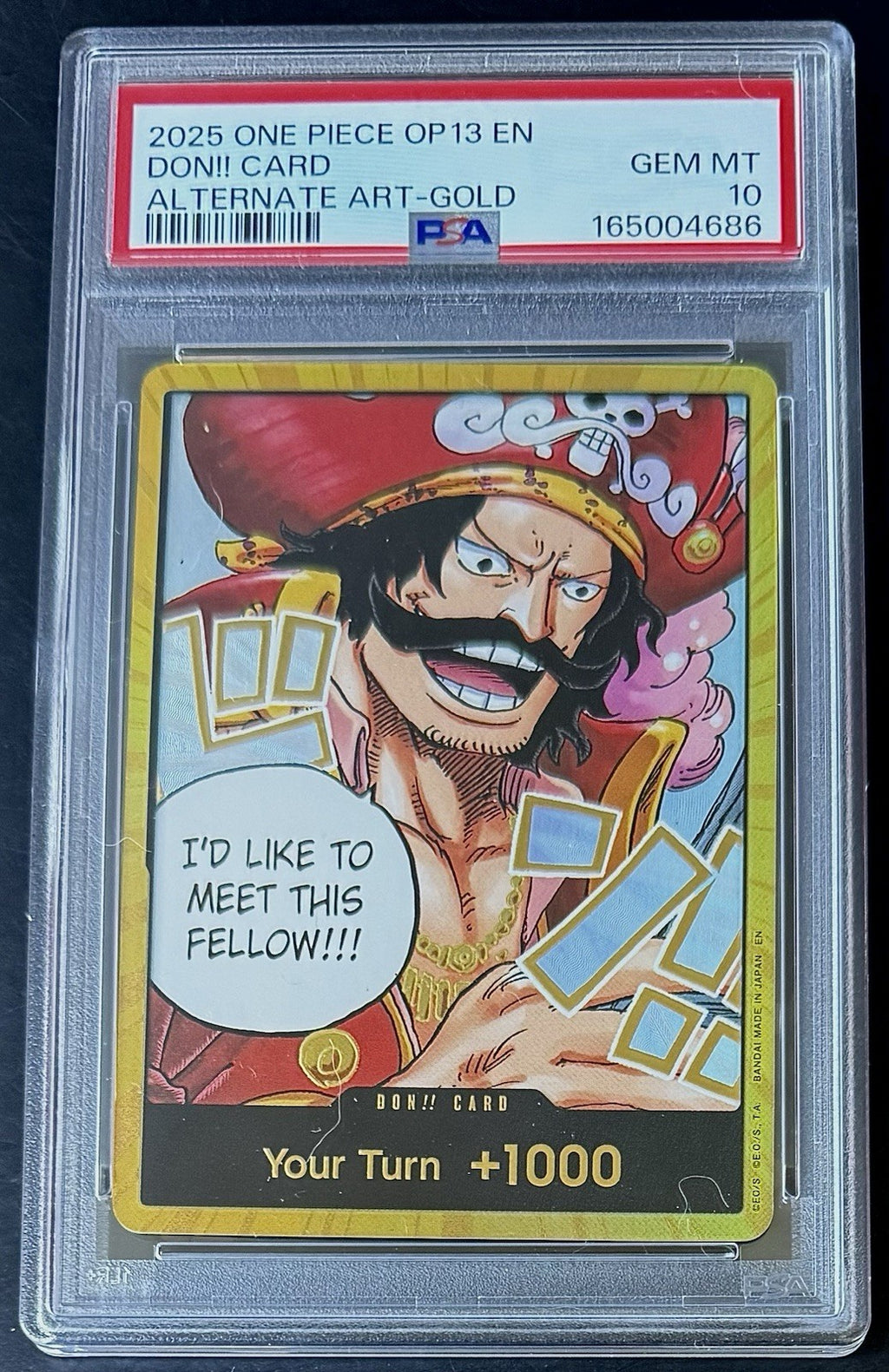 PSA 10 One Piece OP13 Gold Don Card - Alt Art - EN - Carrying on His Will