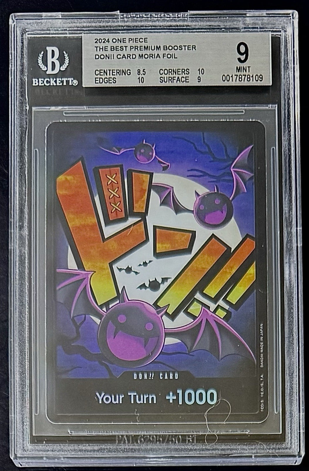 BGS 9 One Piece Don!! Card Gecko Morio - English - Foil - PRB01 - Graded
