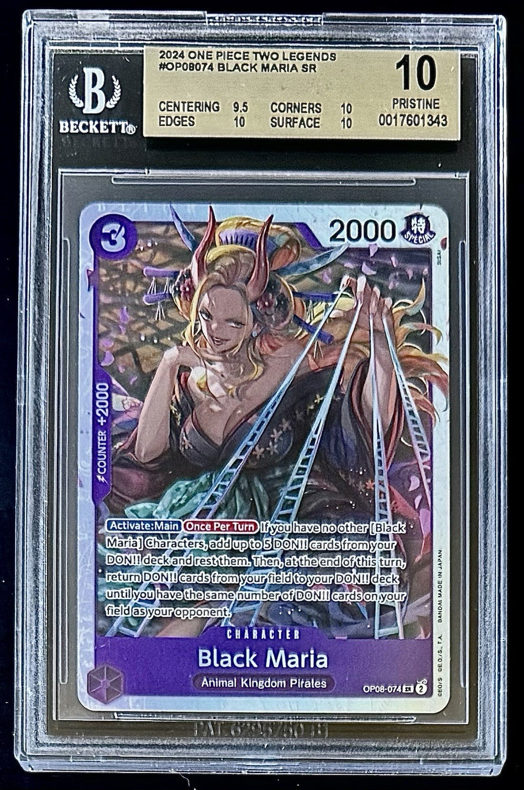 BGS 10 One Piece OP08-074 SR - Black Maria - English - Foil - Two Legends