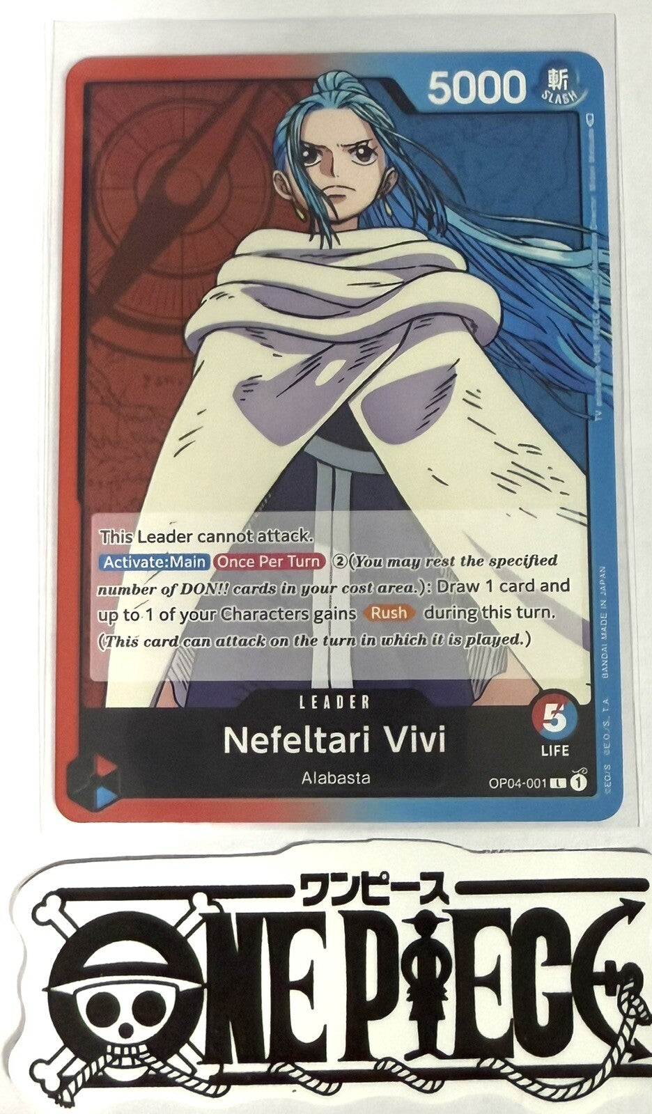 One Piece OP04-001 L Nefeltari Vivi - English - Leader - TCG - NM/M