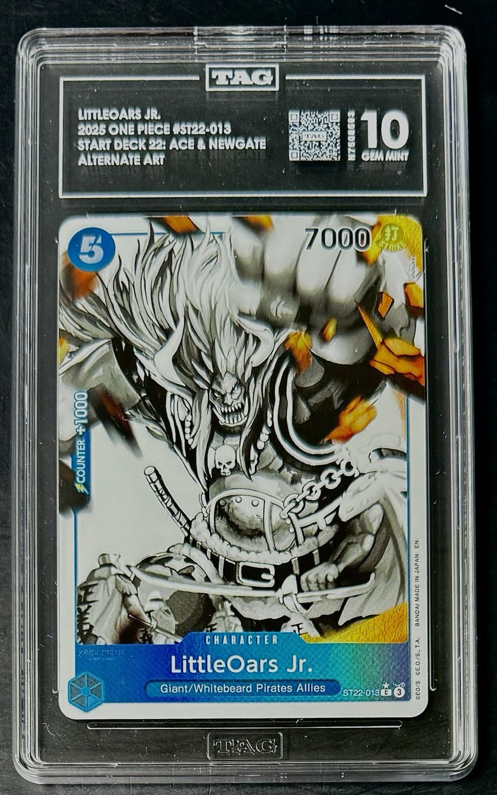 TAG 10 One Piece ST22-013 C* LittlerOars Jr.- EN - Foil - Ace & Newgate - Graded