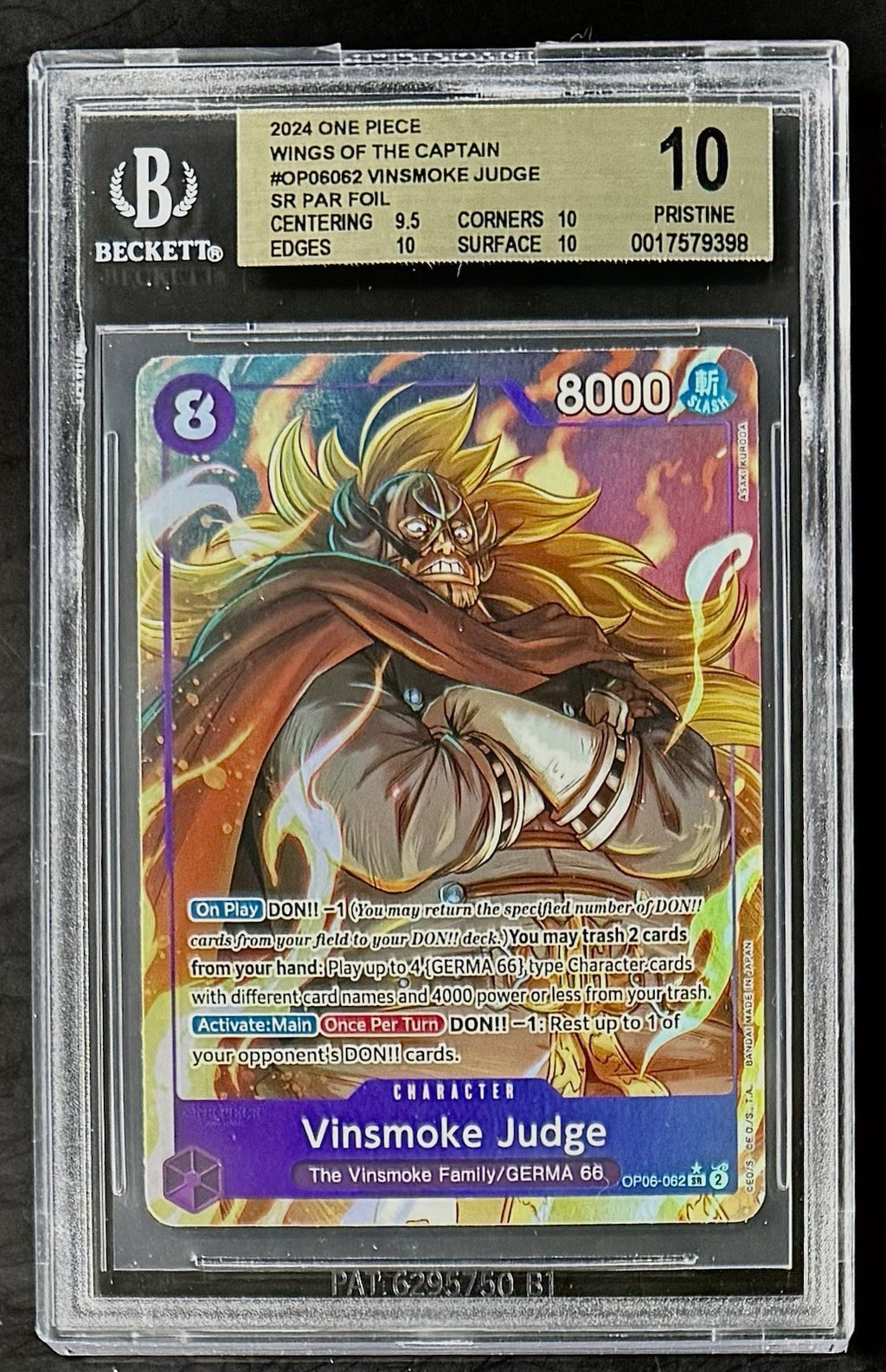 BGS 10 One Piece OP06-062 SR* Vinsmoke Judge - English - Wings of the Captain