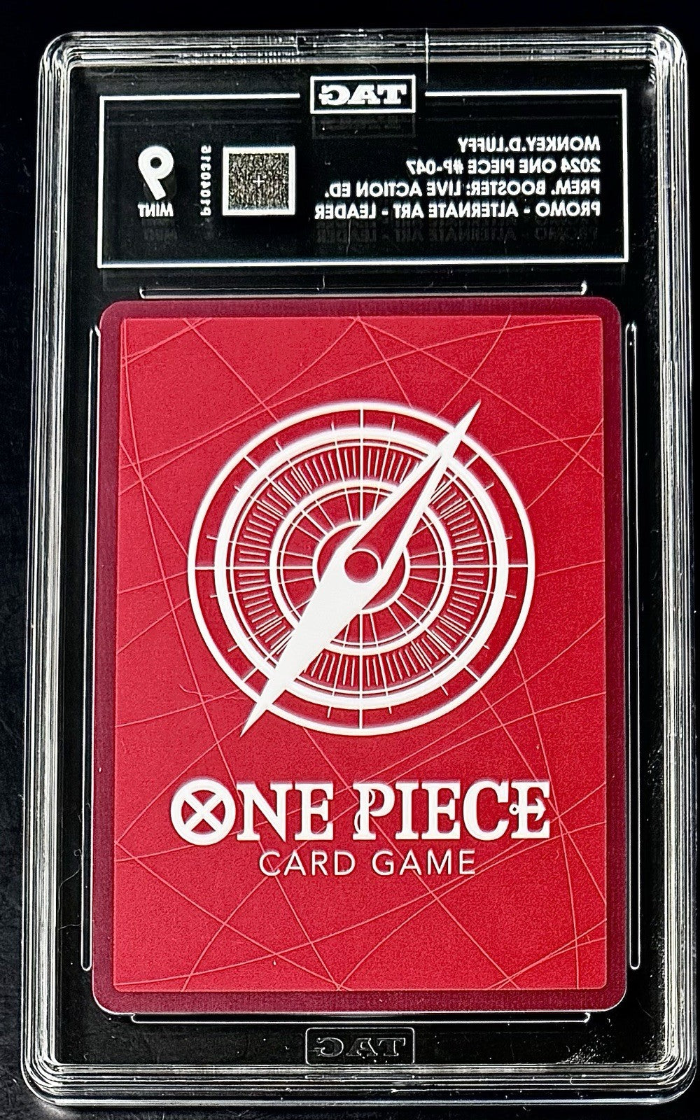 TAG 9 One Piece  P-047 P - Monkey.D.Luffy - Alt Art - EN - Foil - Live Action