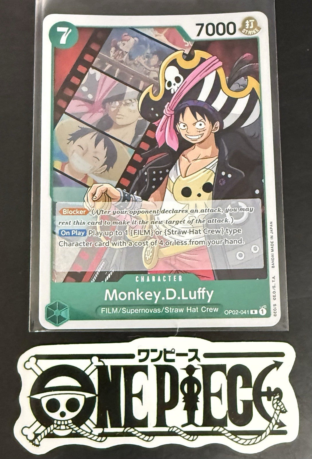 One Piece OP02-041 R - Monkey.D.Luffy - EN - Foil - Paramount War - TCG - NM/M