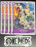 4x One Piece OP05-065 C San-Gorou - ENG - Regular - Playset - TCG - ST26 - NM/M