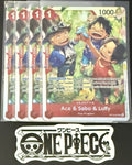 4x One Piece OP13-007 SR - Ace & Sabo & Luffy - EN - Foil - Playset - TCG - NM/M