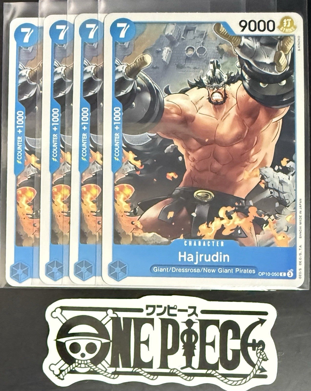 4x One Piece OP10-050 C Hajrudin - ENG - Regular - Playset - TCG - NM/M