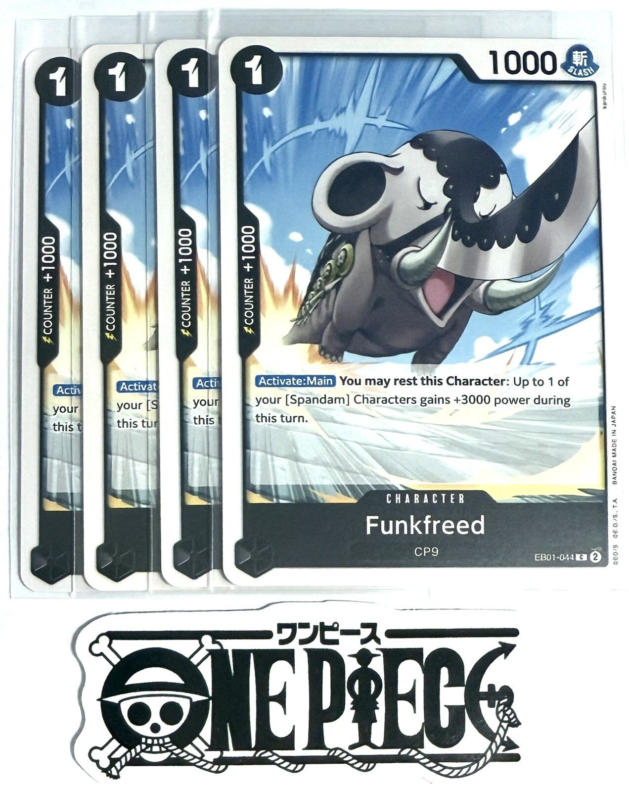 4x One Piece EB01-044 C Funkfreed - English - Regular - TCG - NM/M