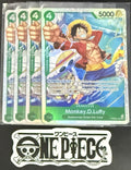 4 x One Piece PRB02-005 SR - Monkey.D.Luffy - EN - Foil - Play Set - NM/M
