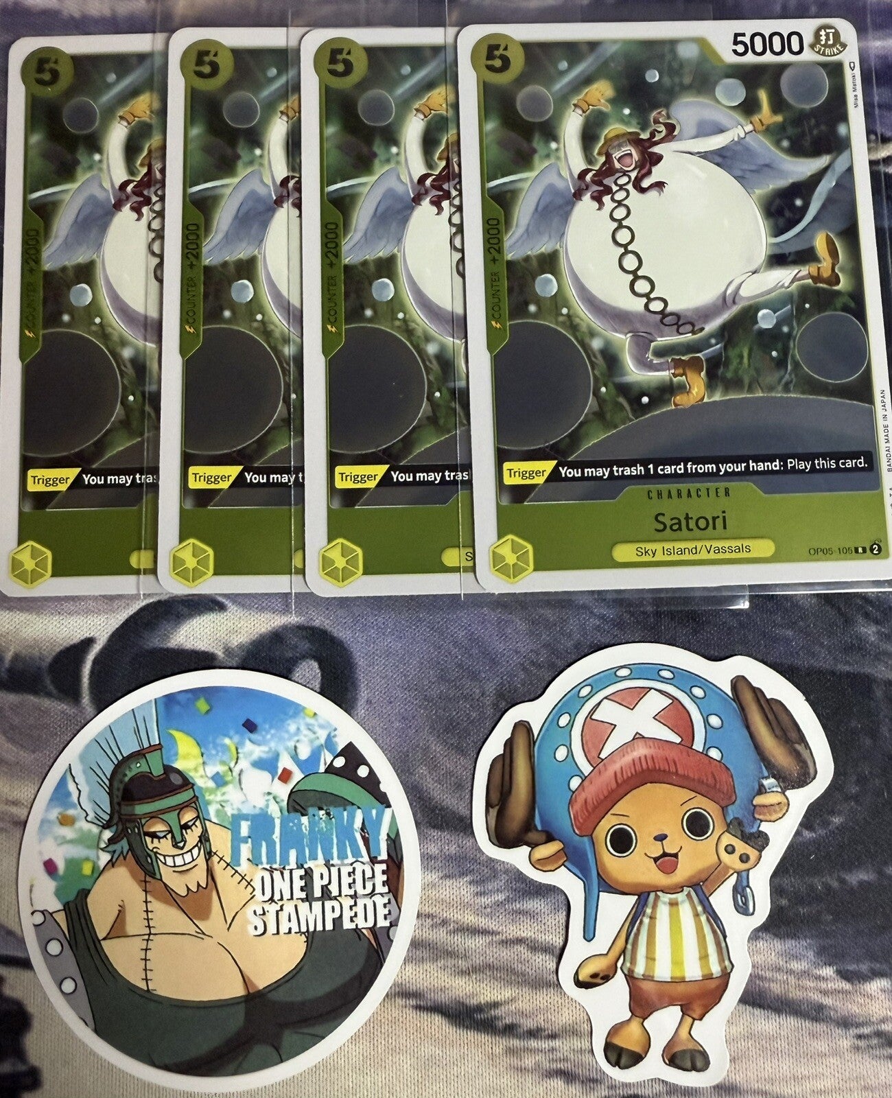 4x One Piece OP05-105 R Satori - English - Playset - TCG - Foil - NM/M